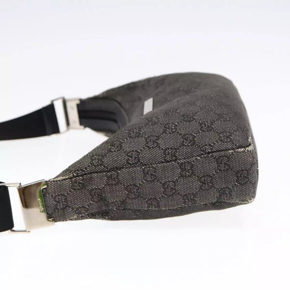 GUCCI GG Canvas Shoulder Bag Gray Silver - Picture 4 of 15
